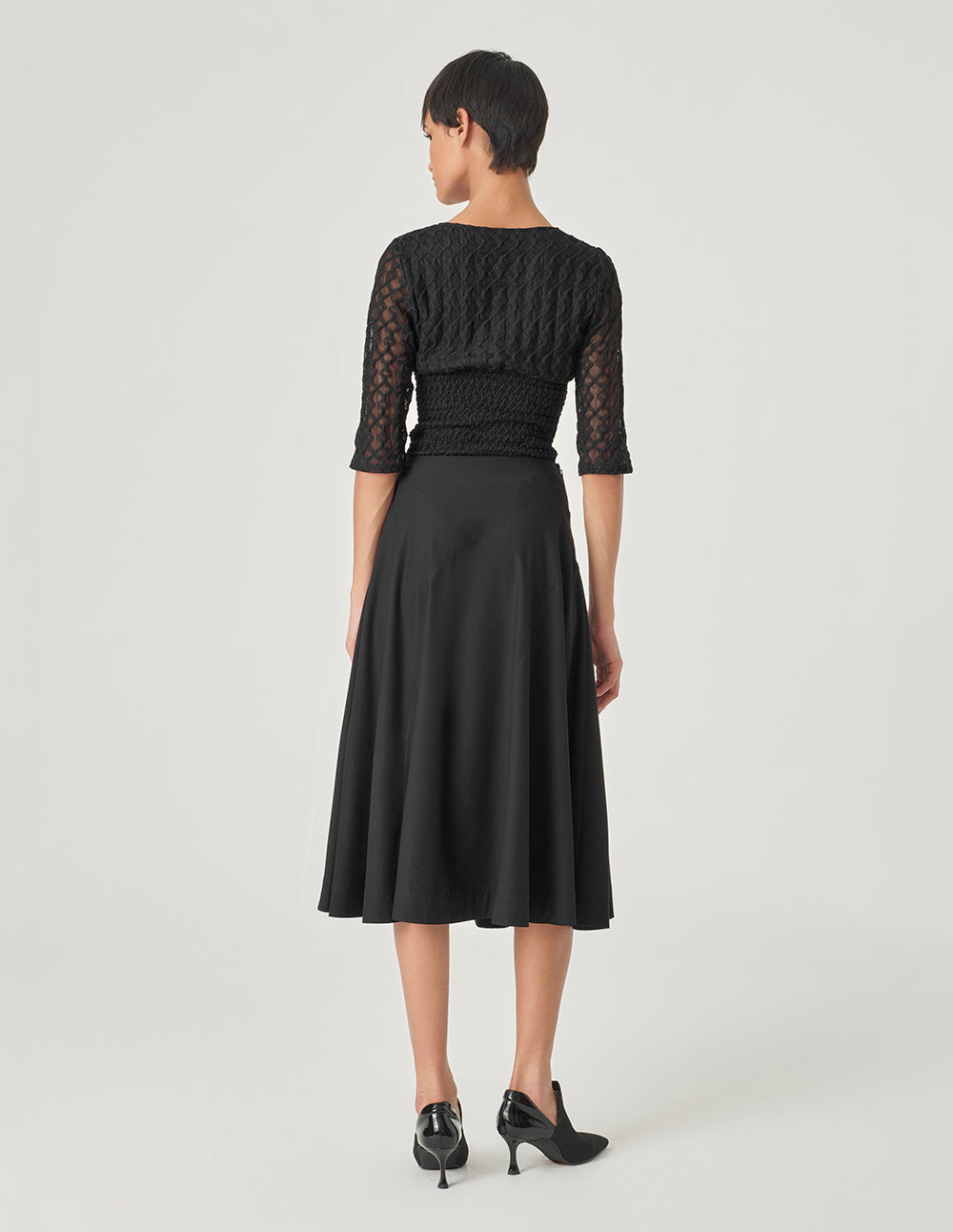 MARYLING Jacquard V-Neck Top