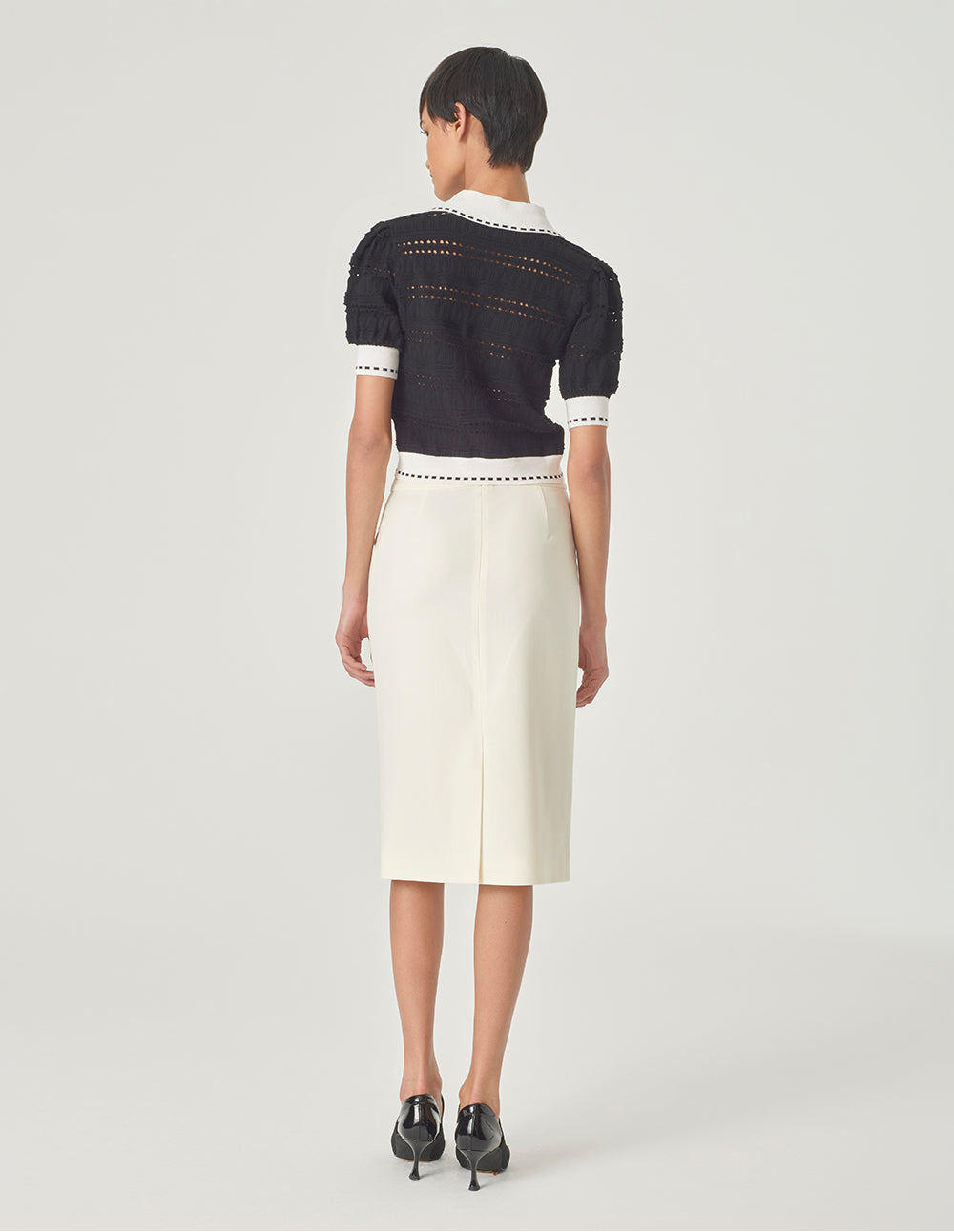 MARYLING Off-White Straight Skirt