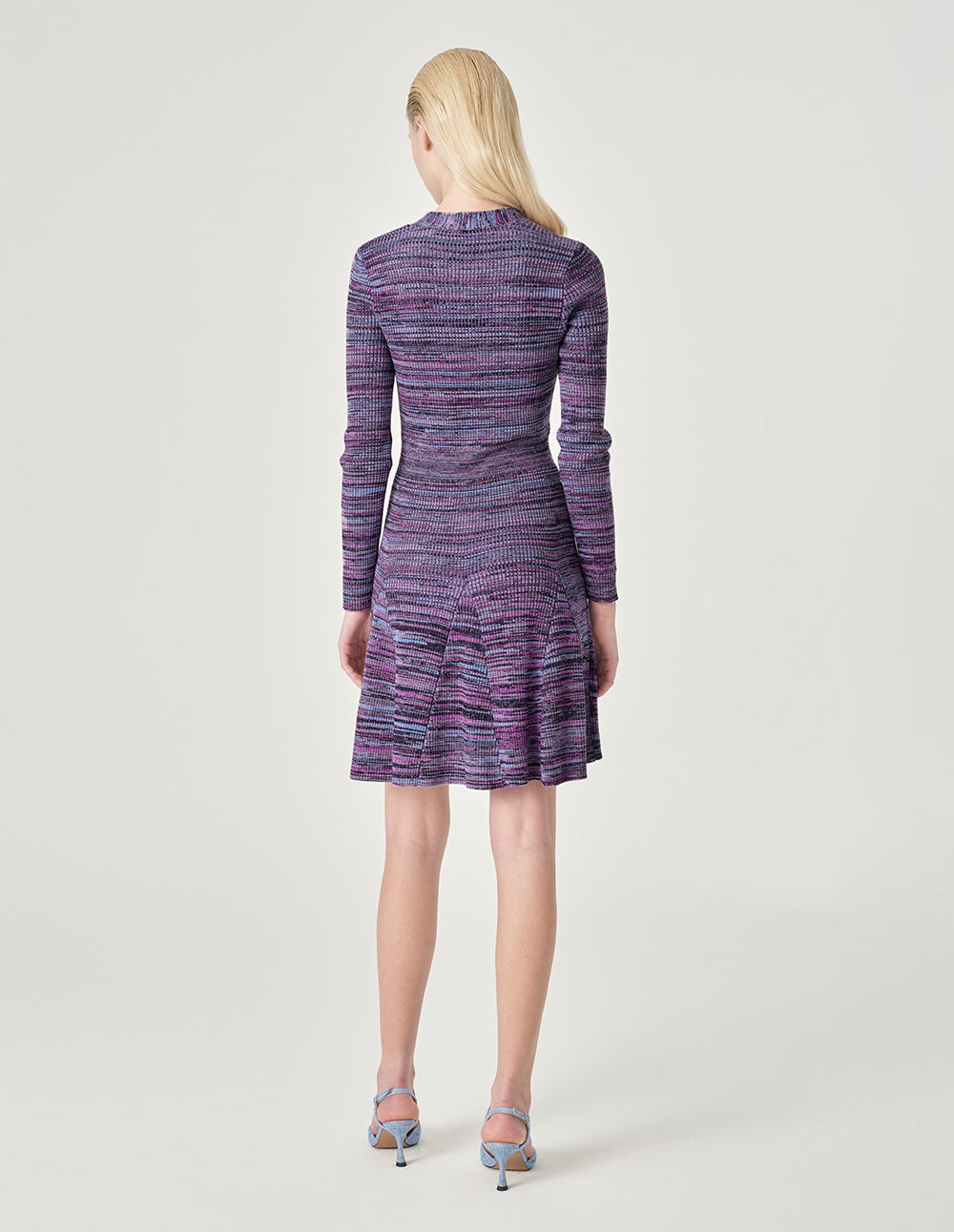 MARYLING V-Neck Melange Knitted Dress