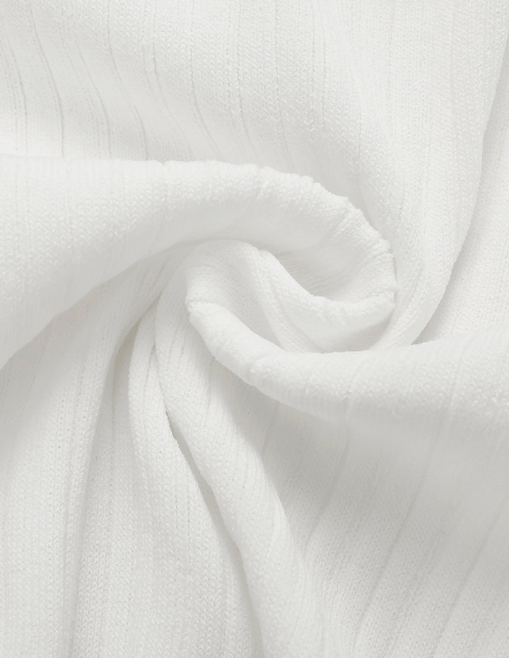 MARYLING Contrast Logo Crew Neck Knitted Sweater