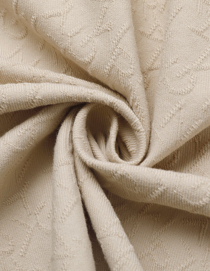 MARYLING Logo Jacquard Half Sleeve Dress