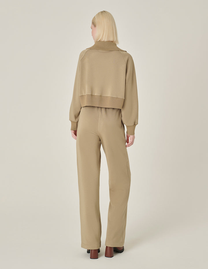 MARYLING Camel Loose Straight Trousers