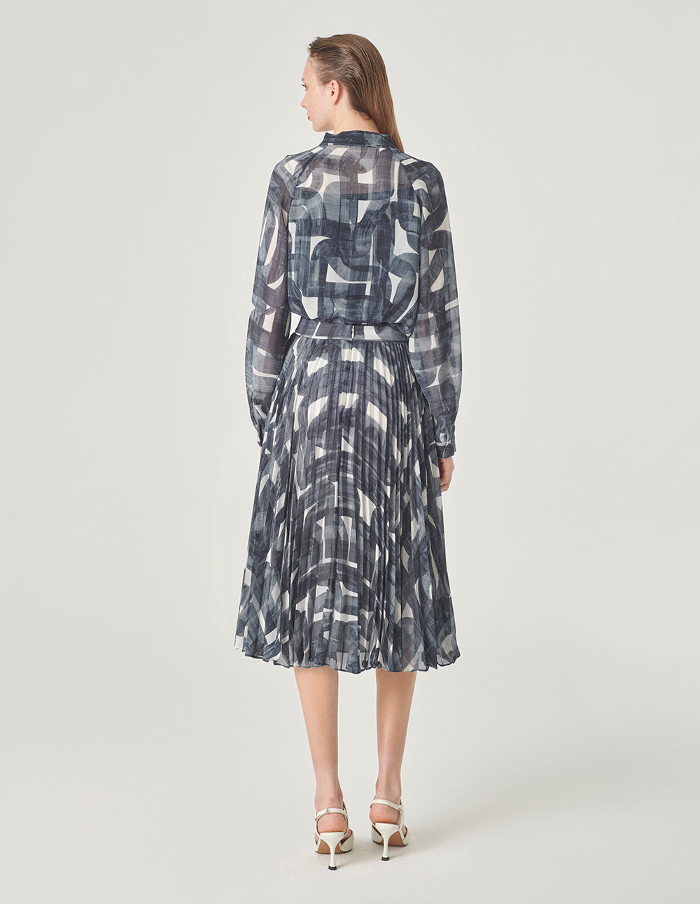 MARYLING Printed Sun Pleated Skirt