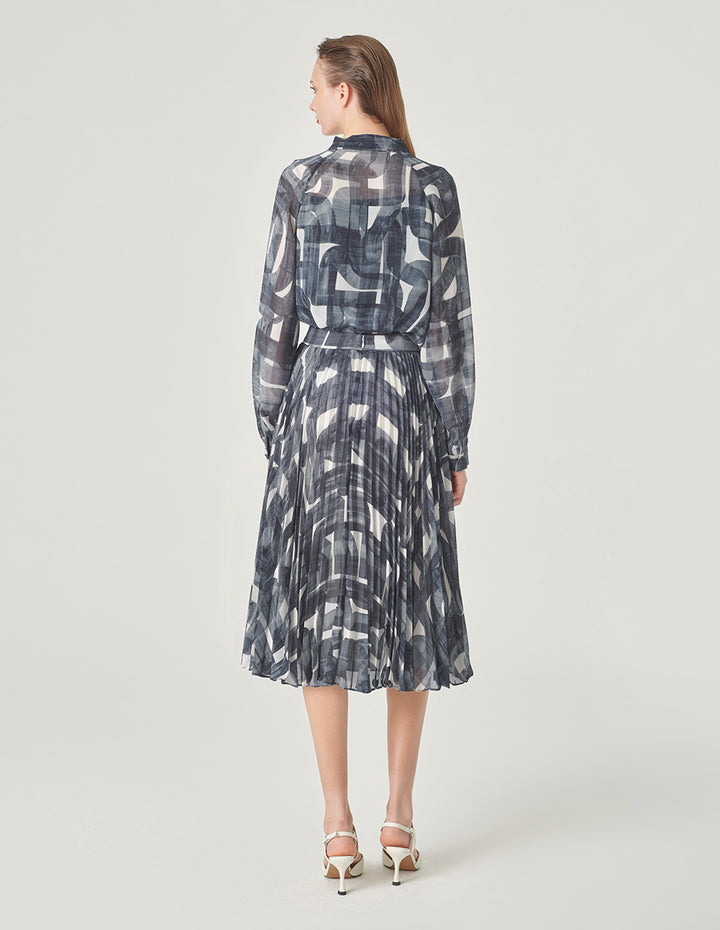 MARYLING Printed Sun Pleated Skirt