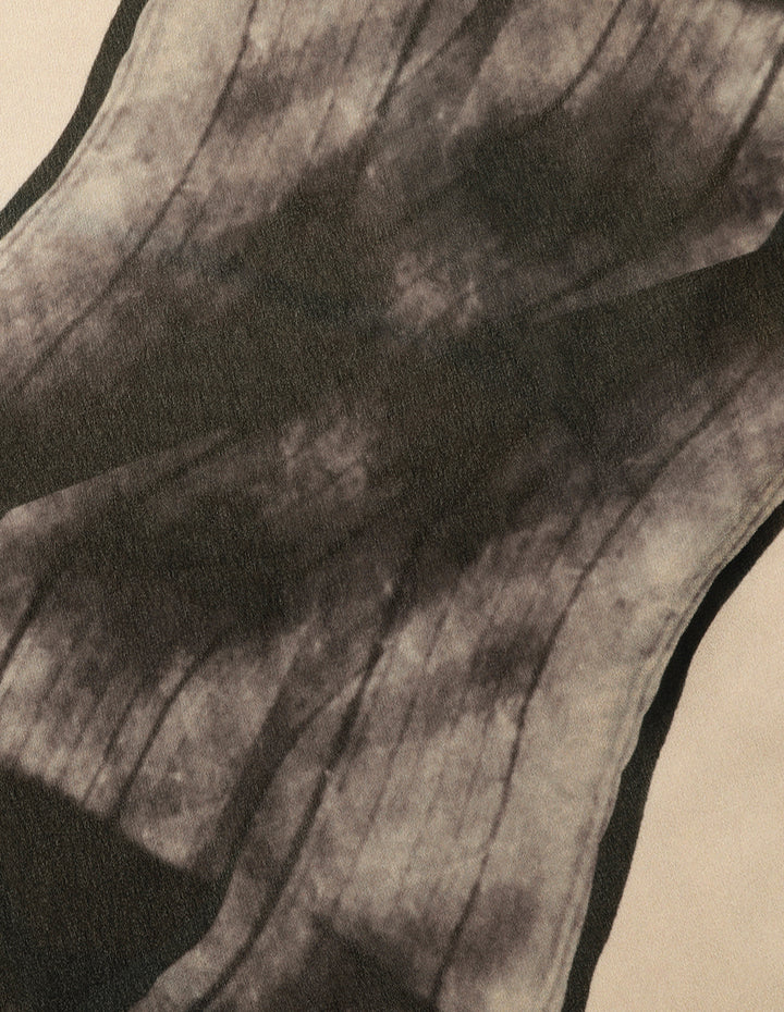 MARYLING Ink Glacier Printed French Tea Break Dress