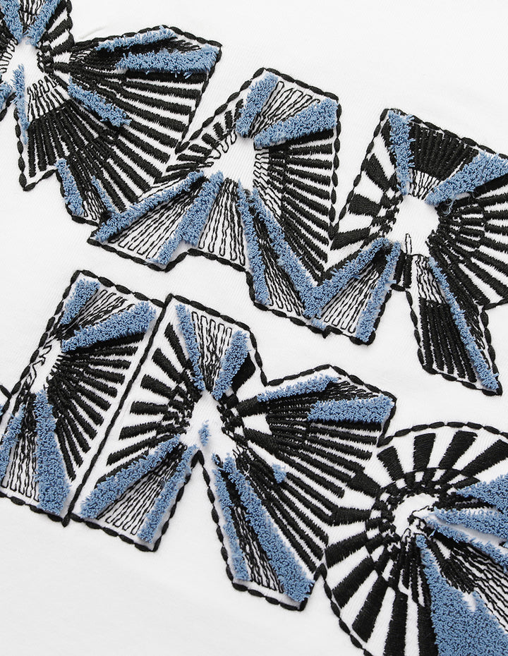 MARYLING Loose-Fit Embroidered Logo T-Shirt