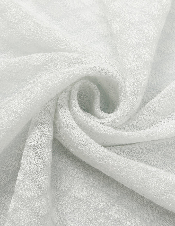 MARYLING Lapel Long Sleeve White Stripe-Trimmed Knitted Cardigan