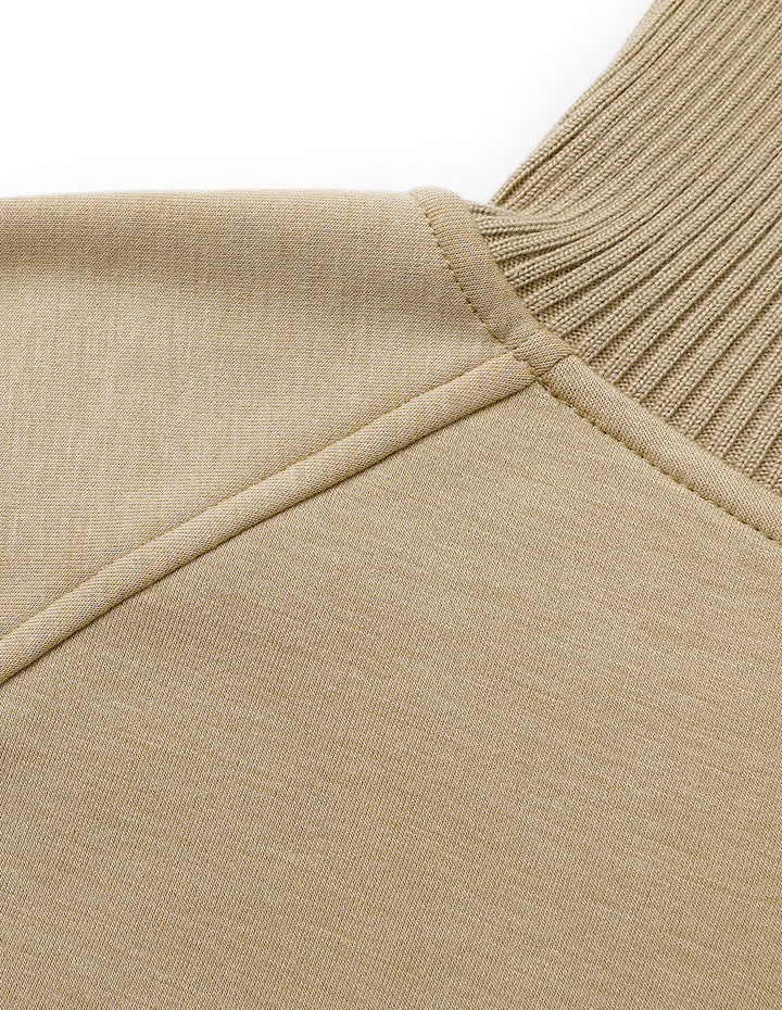 MARYLING High-Collared Camel Shearling Zipped Jumper