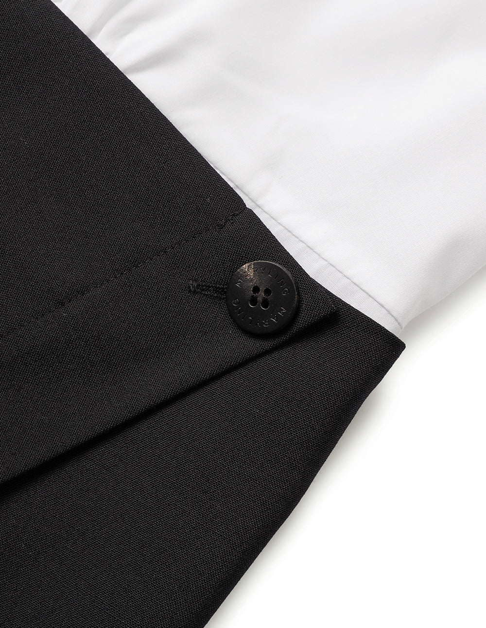 MARYLING Black And White Contrast Shirt Dress