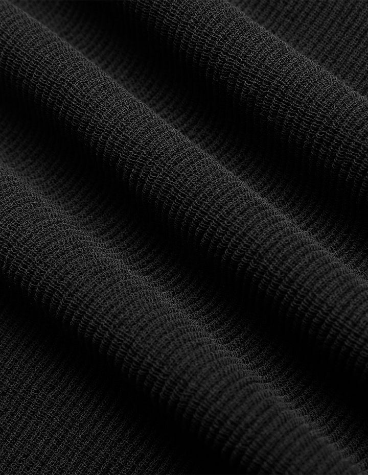 MARYLING Black Crew Neck Knitted Vest