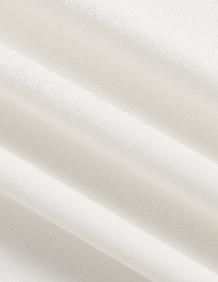 MARYLING White High-Waist Straight Wide-Leg Pants