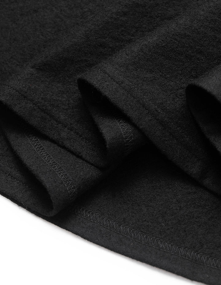 MARYLING Black Ruffled Large Skirt Dress