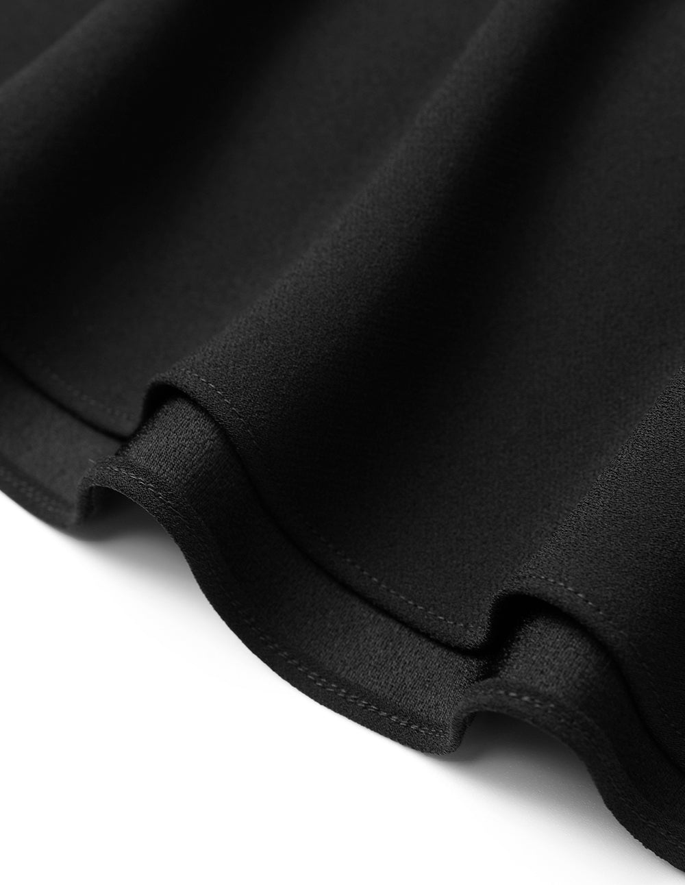 MARYLING V-Neck A-Hem Black Suit Dress