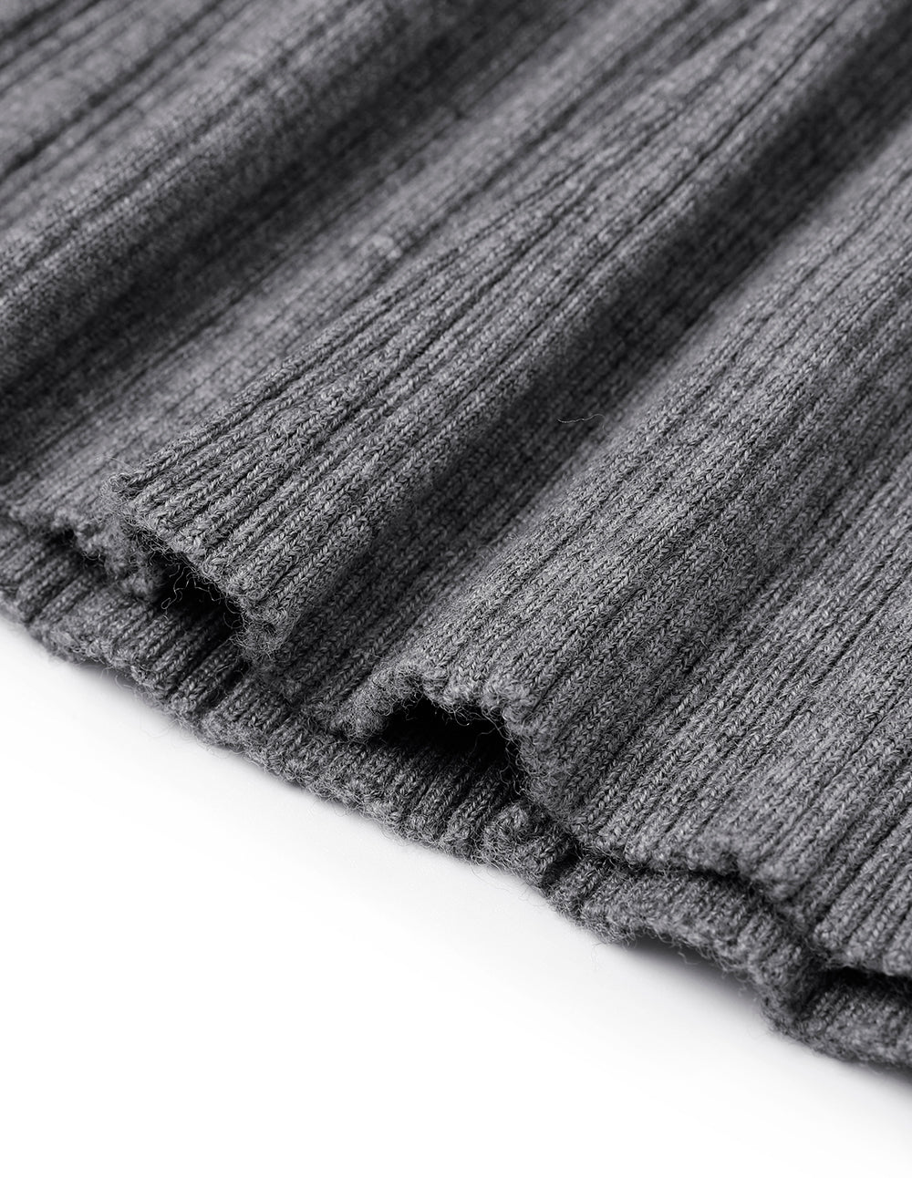 MARYLING Gray Pinpleated Fishtail Knitted Skirt