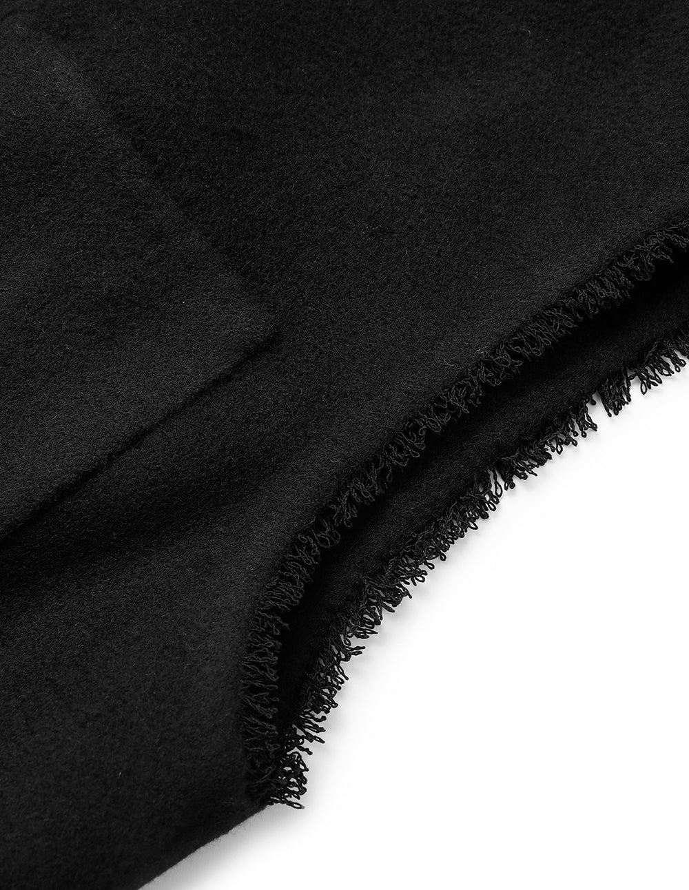 MARYLING Round Neck Fringed Double-Sided Woolen Vest