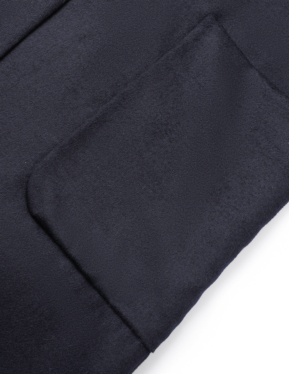 MARYLING Lapel Wrap A-Line Silhouette Silk-Cashmere Coat