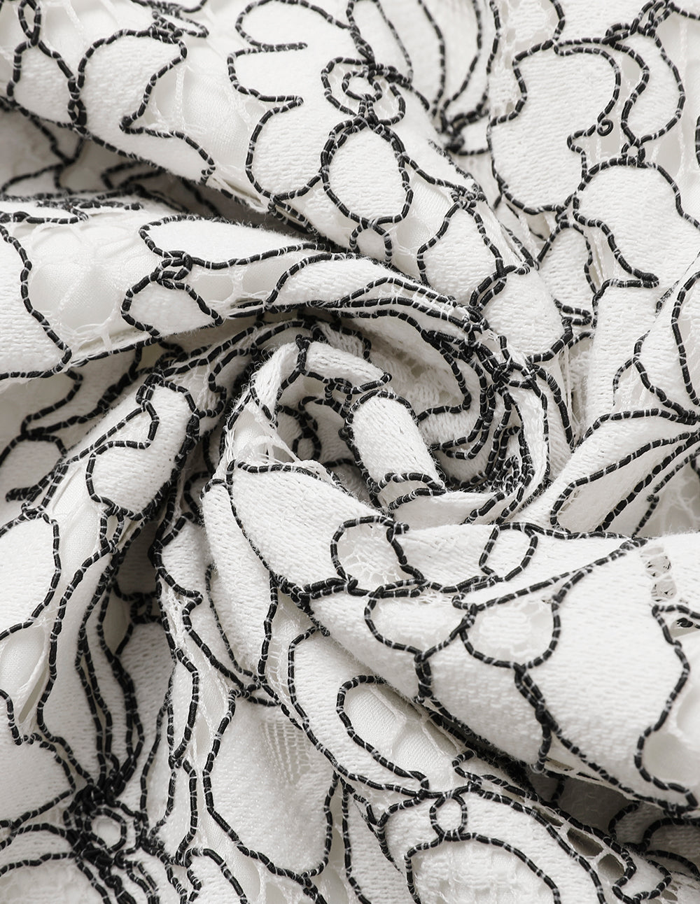 MARYLING Square Neck Puff Sleeve Lace Dress