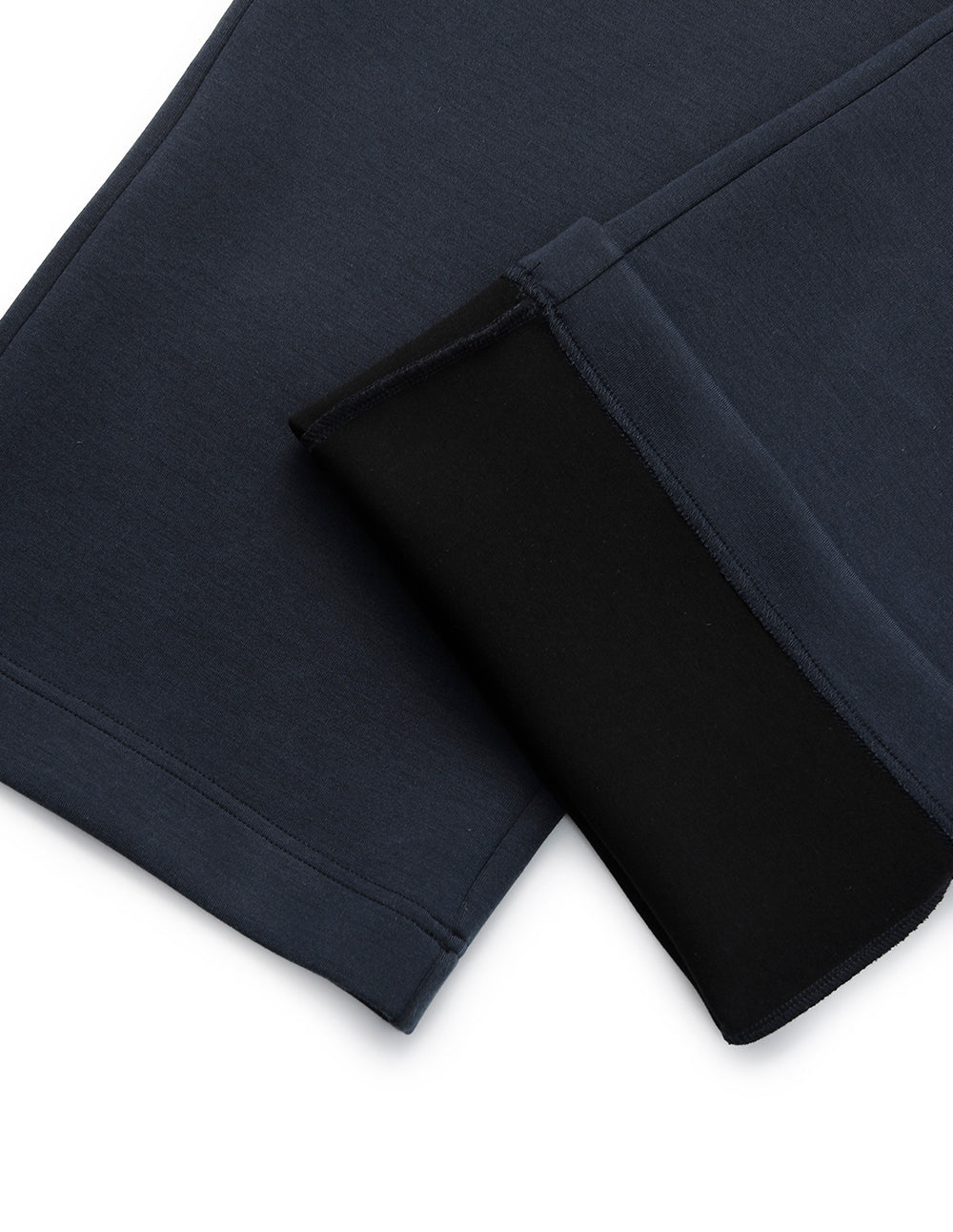 MARYLING Straight-Leg Cotton Navy Trousers
