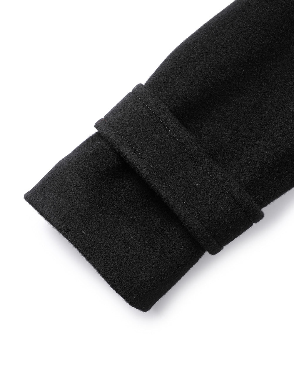 MARYLING Wide-Shouldered Double-Breasted Long Coat