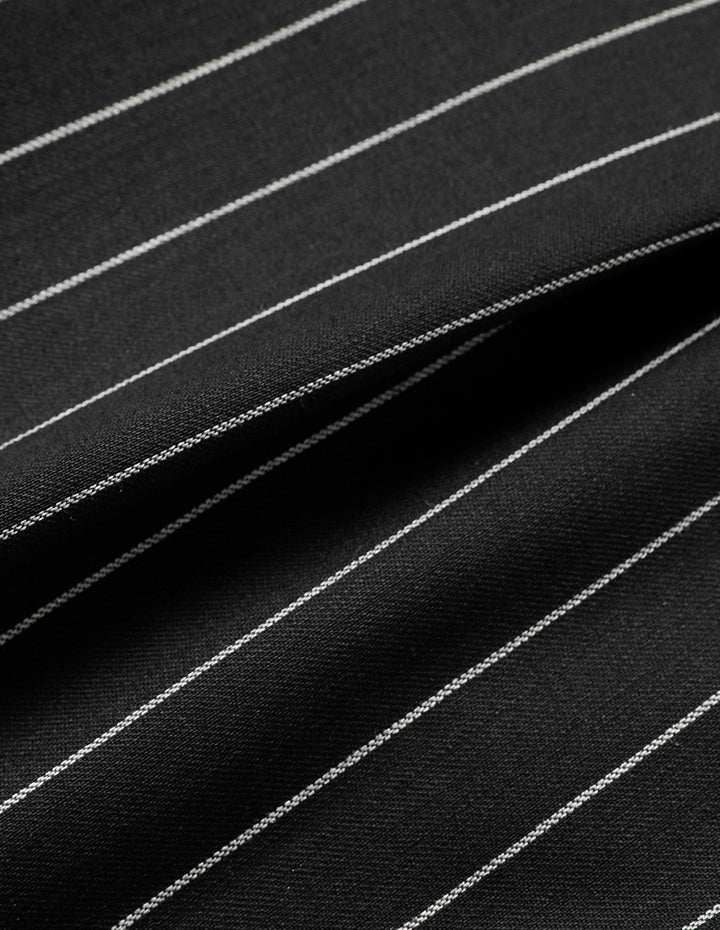 MARYLING Black And White Striped Straight Pants