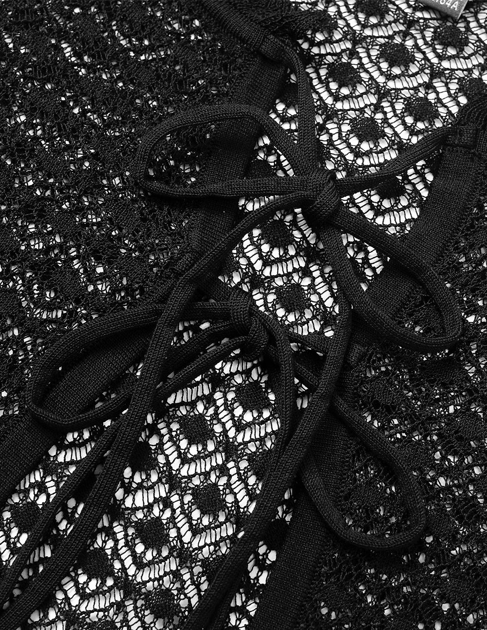 MARYLING V-Neck Long-Sleeve Sheer Hollow Knit Cardigan