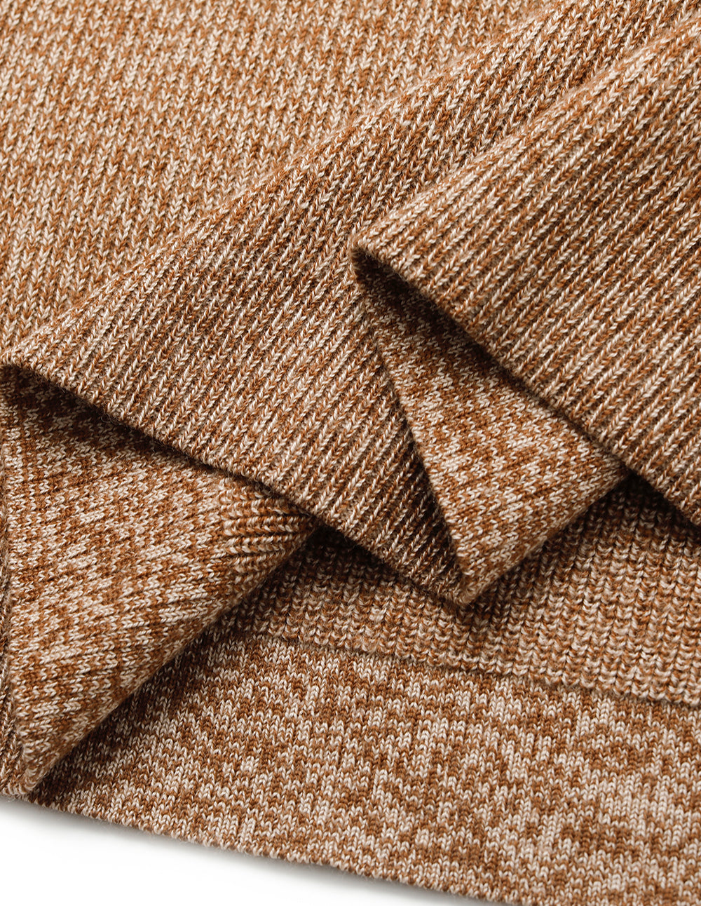 MARYLING Straight Knee-Length Apricot Mixed Yarn Skirt