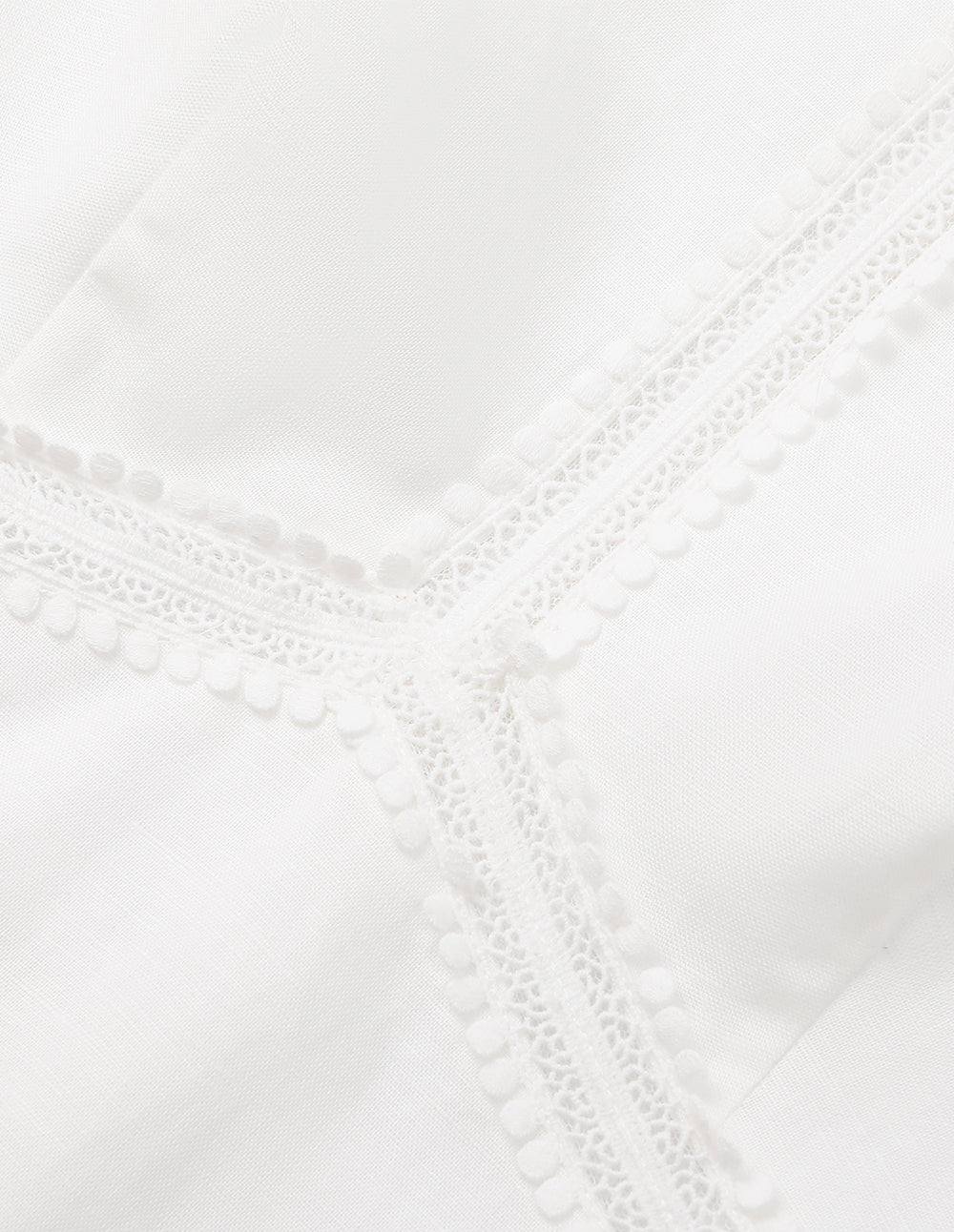 MARYLING Round Neck Sleeveless Empire-Waist Lace Ruffle-Trim Midi Dress