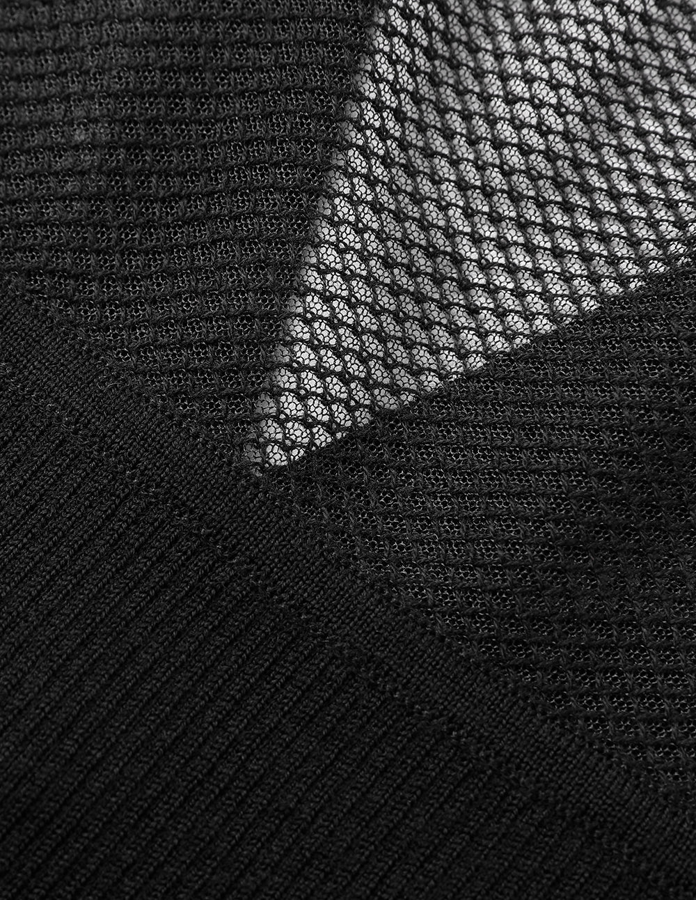 MARYLING Black Puff Sleeve Knitted Dress