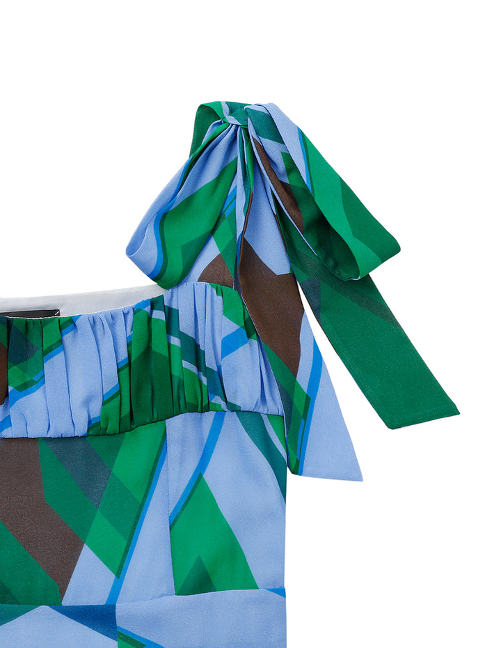 MARYLING A-Line Printed Dress With Shoulder Straps