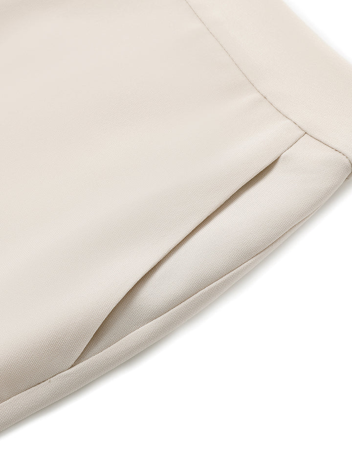 MARYLING Beige Straight-Leg Suit Pants