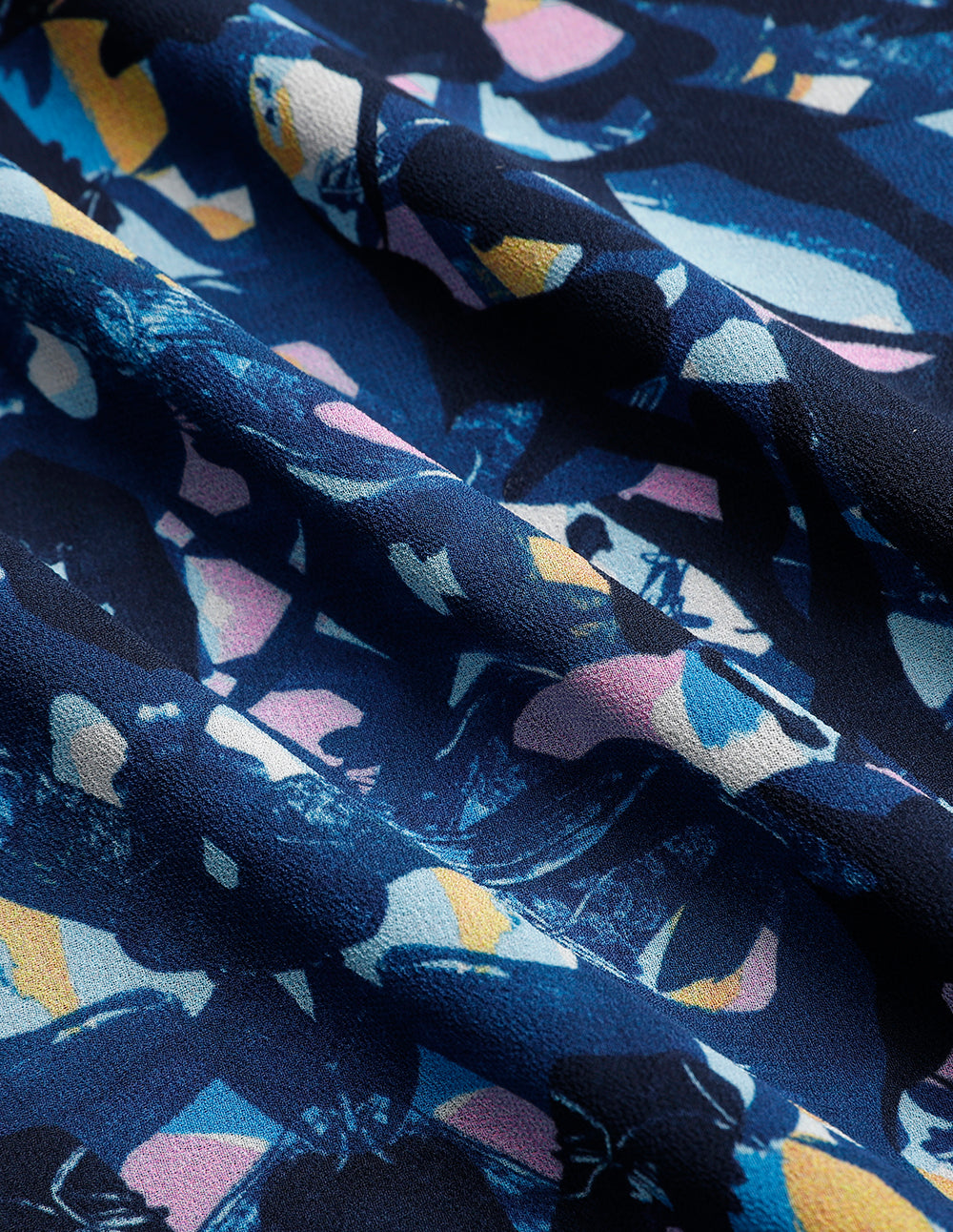 MARYLING Shirt Collar Printed Short Sleeves Midi Shirt Dress