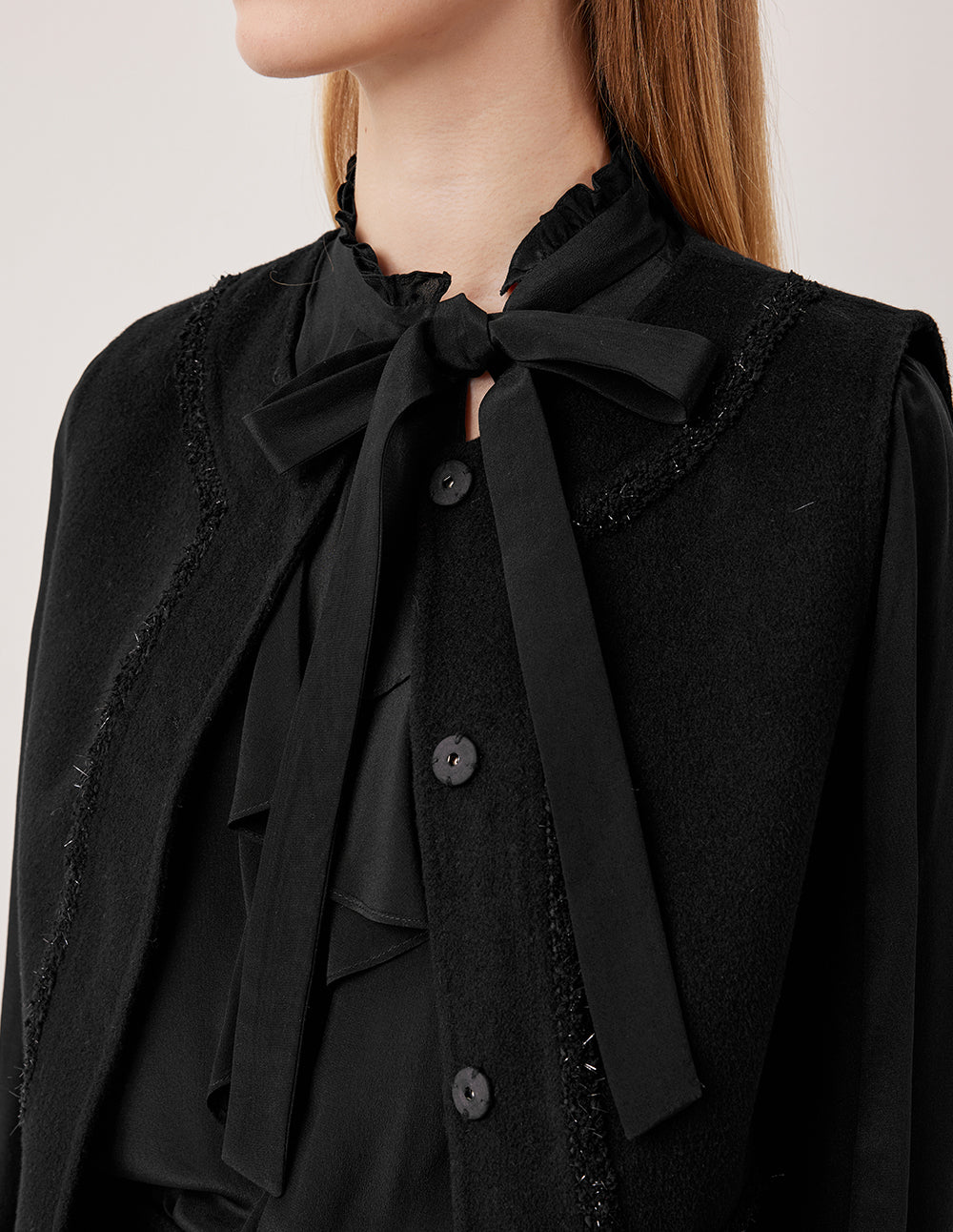 MARYLING Round Neck Sleeveless Knit Vest