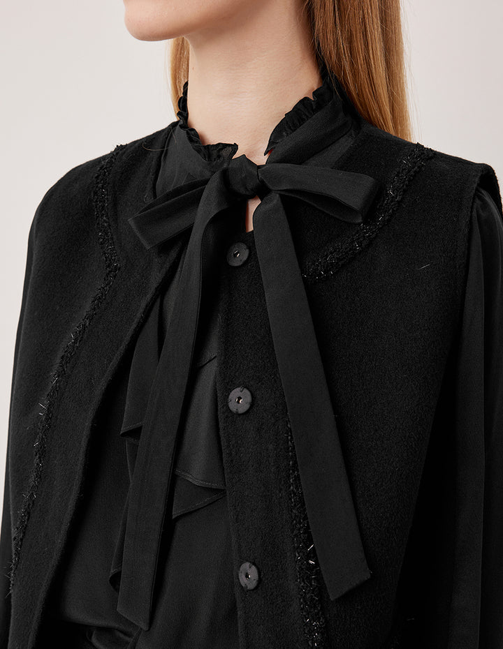 MARYLING Round Neck Sleeveless Knit Vest