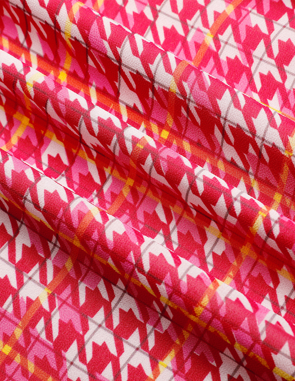 MARYLING Houndstooth Off-Shoulder Halter Top