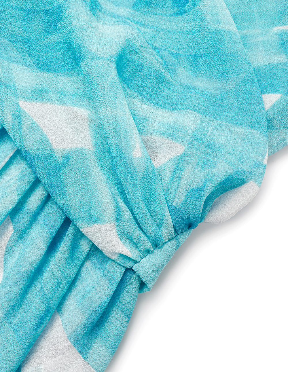 MARYLING Sleeveless Ruffled Hem Printed Dress