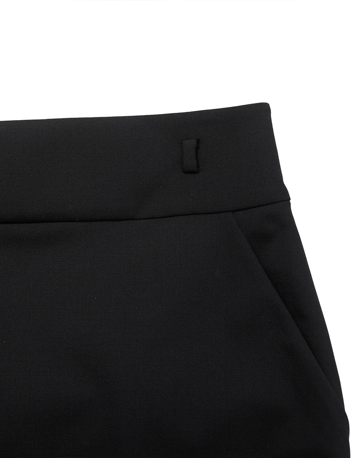 MARYLING Simple Straight Knee-Length Skirt