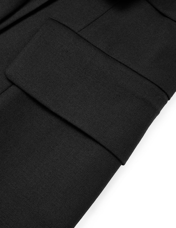 MARYLING Black A-Line Windbreaker Coat