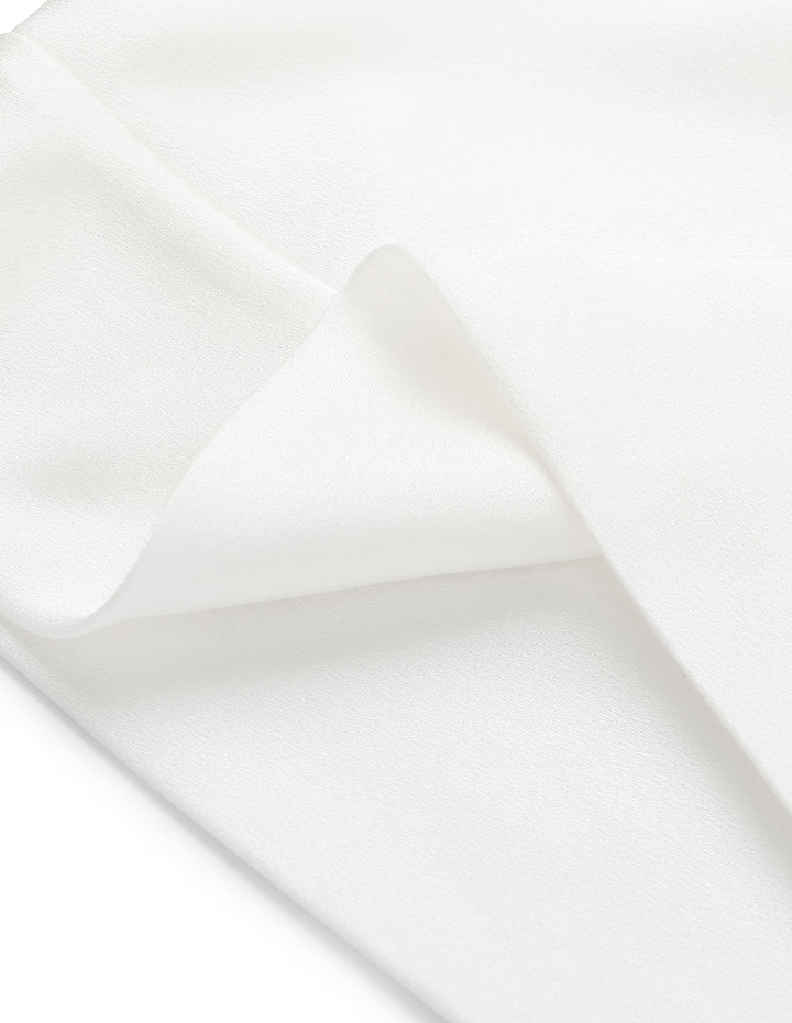 MARYLING Lace Hollow Sleeveless White Silk Camisole Top