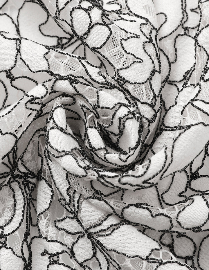 MARYLING Three-Quarter Sleeve Lace Shirt