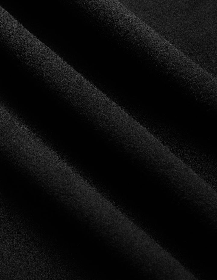 MARYLING Black Curved Split Mini Skirt