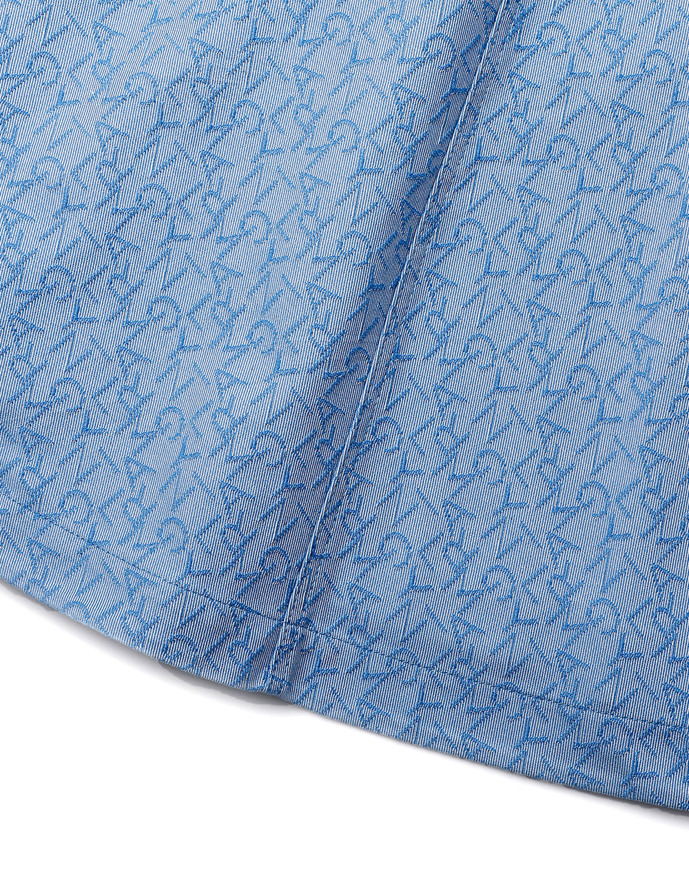 MARYLING Logo Jacquard Denim Short Sleeve Dress