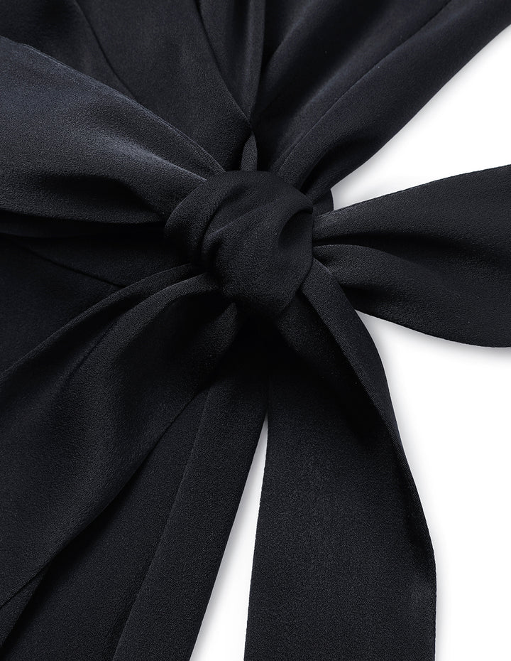 MARYLING Sleeveless V-Neck Tie Detail Top