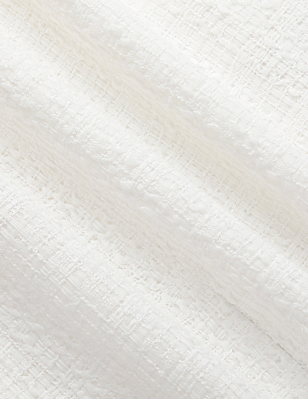 MARYLING White Tweed A-Line Mini Skirt