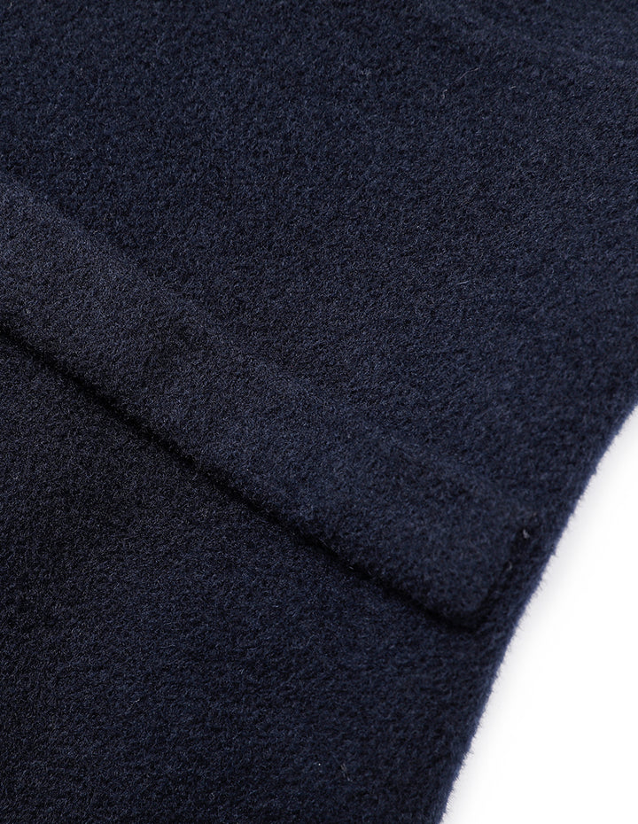 MARYLING Dark Blue V-Neck Double-Sided Woolen Vest