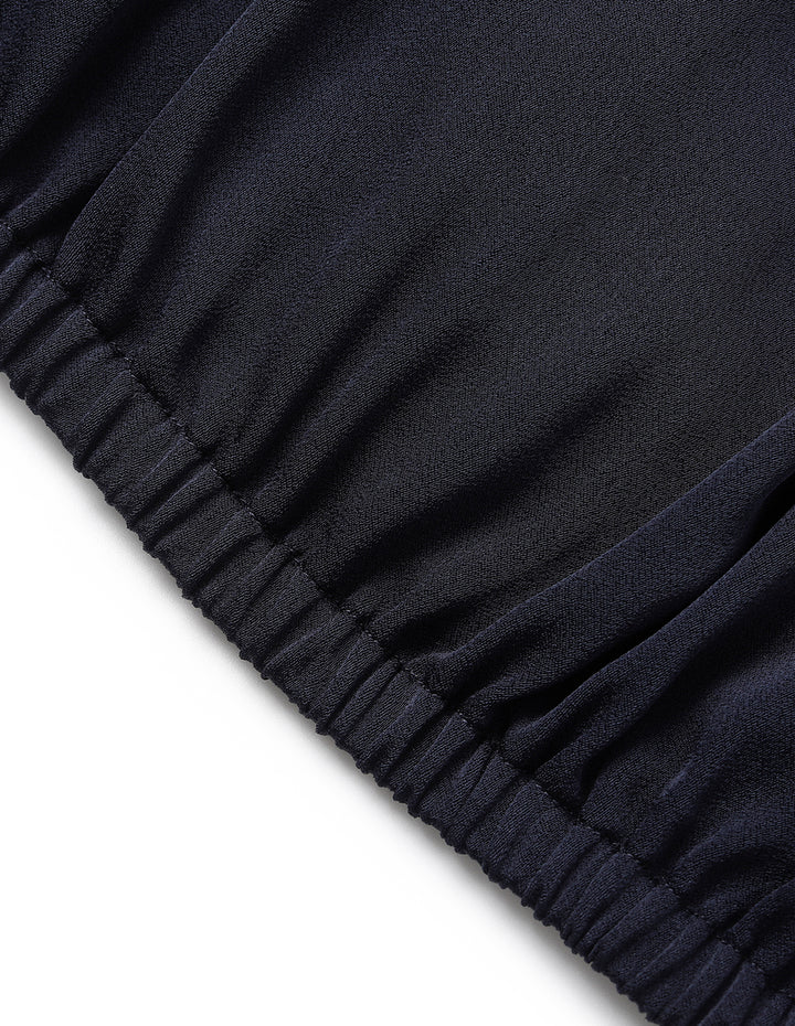 MARYLING V-Neck Long-Sleeve Cross-Front Wrap Top