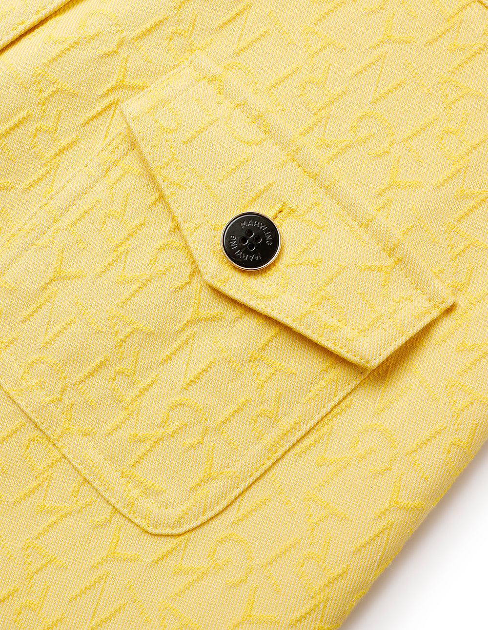 MARYLING V-Neck Short-Sleeve Letter-Logo Jacquard Dress