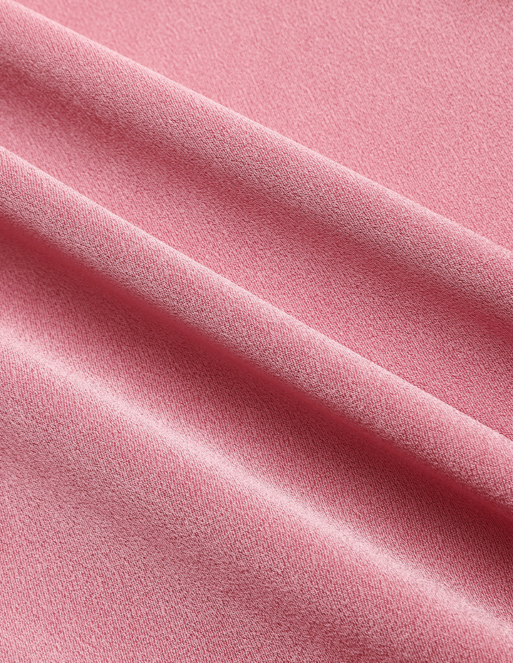 MARYLING Pink Three-Quarter Sleeve Single-Breasted Blazer