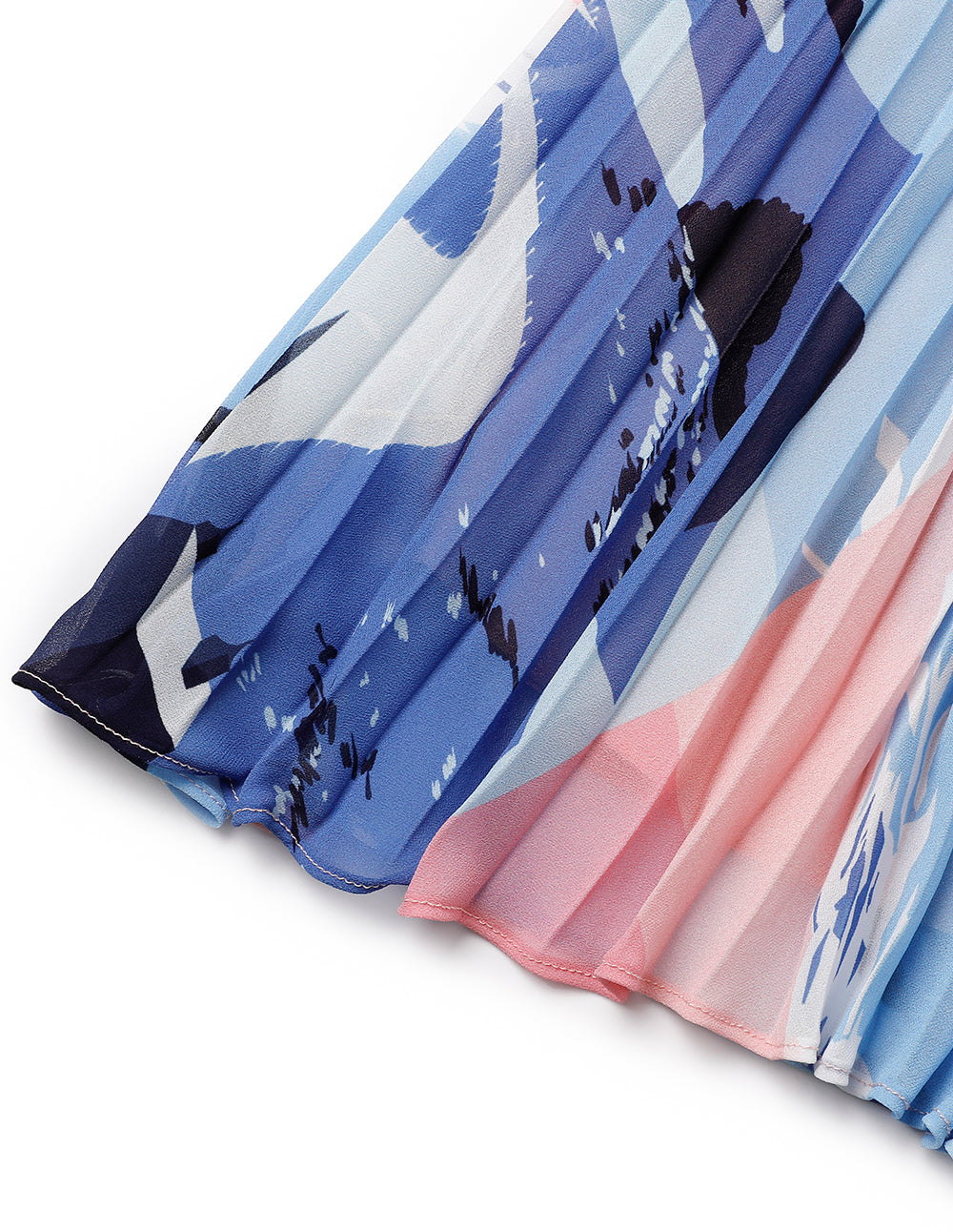 MARYLING Printed Pleated Knee-Length Skirt