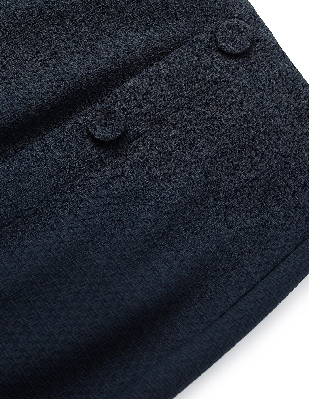 MARYLING Dark Blue Slit Knee-Length Skirt