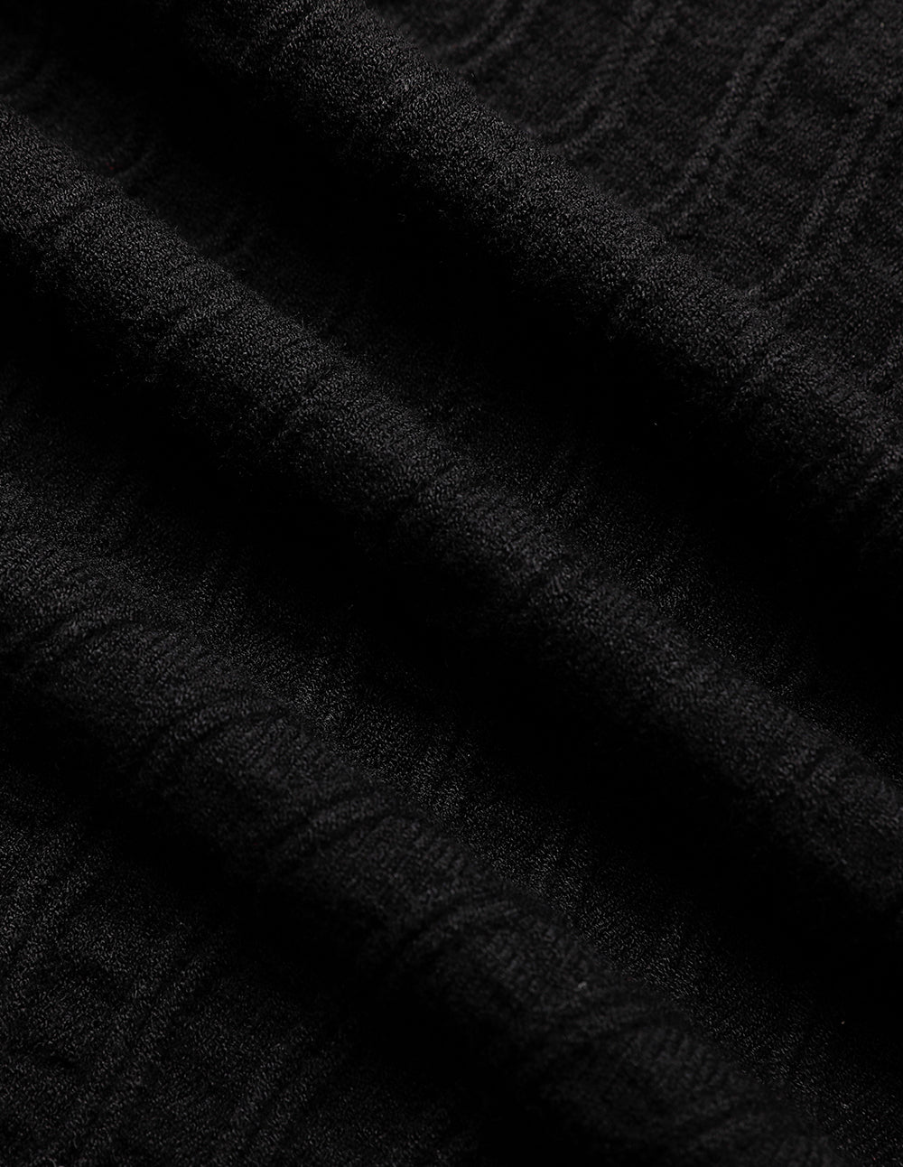 MARYLING Black And White Contrasting Short-Sleeved Polo Collar Knitted Pullover